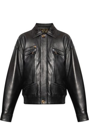 BALENCIAGA｜LEATHER JACKETS (794420 TOS17 1000) Balenciaga Leather jacket with a loose fit | Men's Clothing